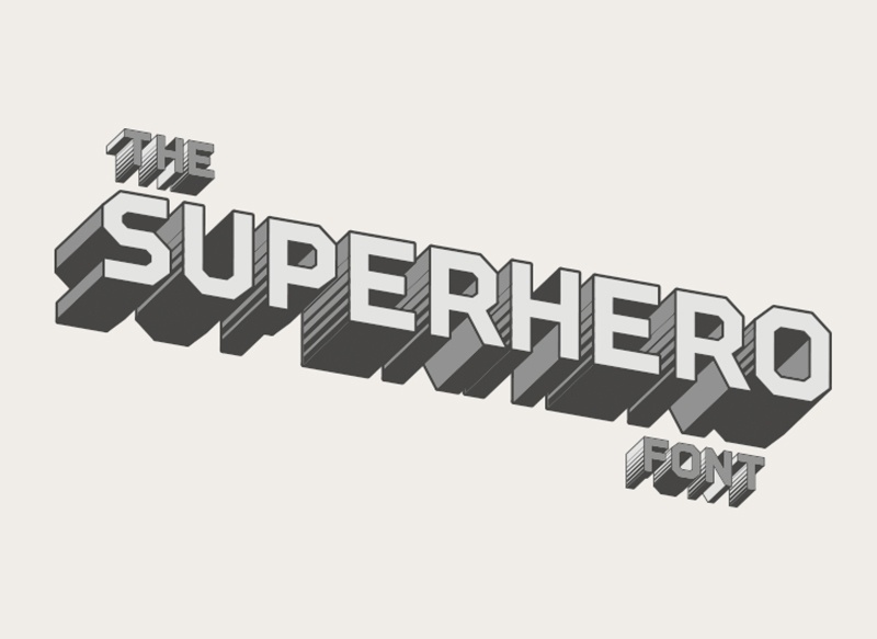 Schriftzug The Superhero Font